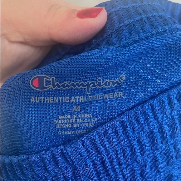 Champion Men's Athletic Shorts in Blue and White Size Medium - Picture 2 of 6
